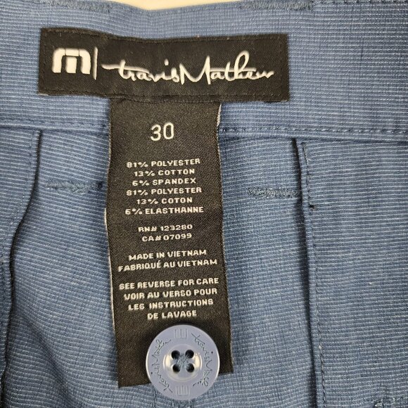 Travis Mathew Shorts Mens 30 Blue Beck Performance Golf Shorts (30x10) NWT - Picture 5 of 8